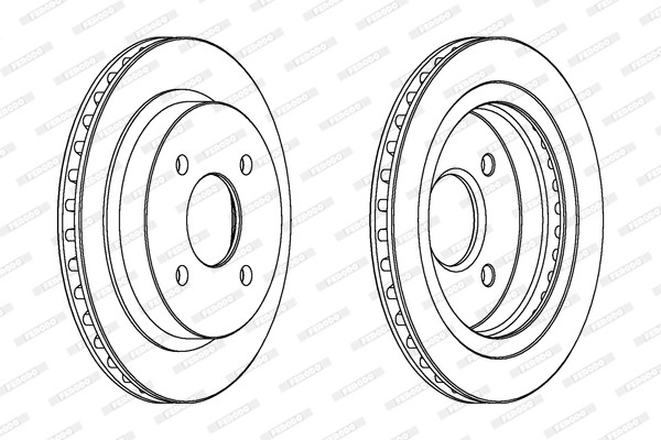 Ferodo DDF479C Brake Disc for AC,FORD gallery