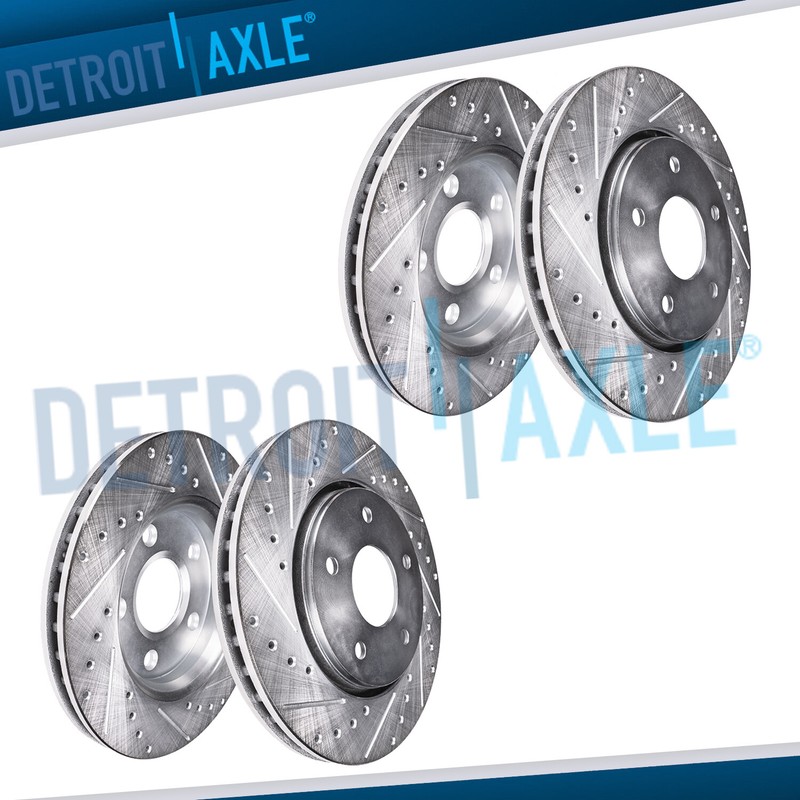 Front+Rear DRILLED & Slotted Brake Rotors for 2009-2014 /2016-2019 Nissan Maxima