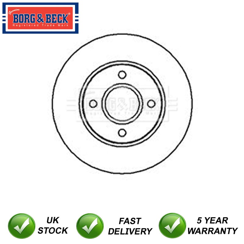 1x Brake Disc Front Borg & Beck Fits Ford Mondeo 1993-2000 F8RZ1125DA