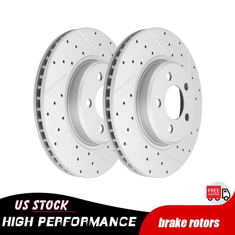 Front Drilled Brake Rotors Disc For Chrysler 300 Dodge Challenger Charger