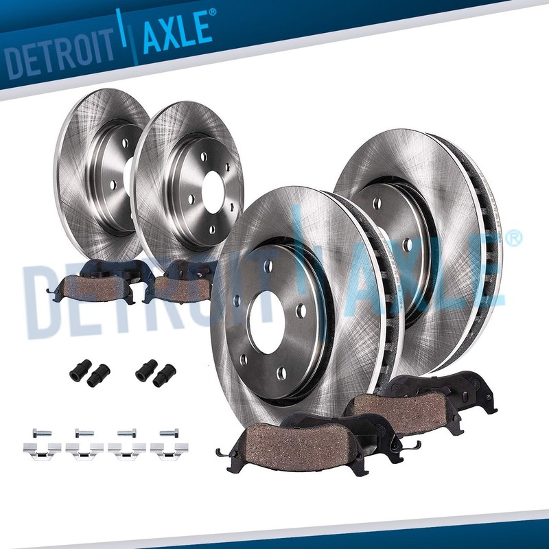 Front Rear Brake Rotors Ceramic Brake Pad Kit for 2000 VW Golf City Jetta Beetle