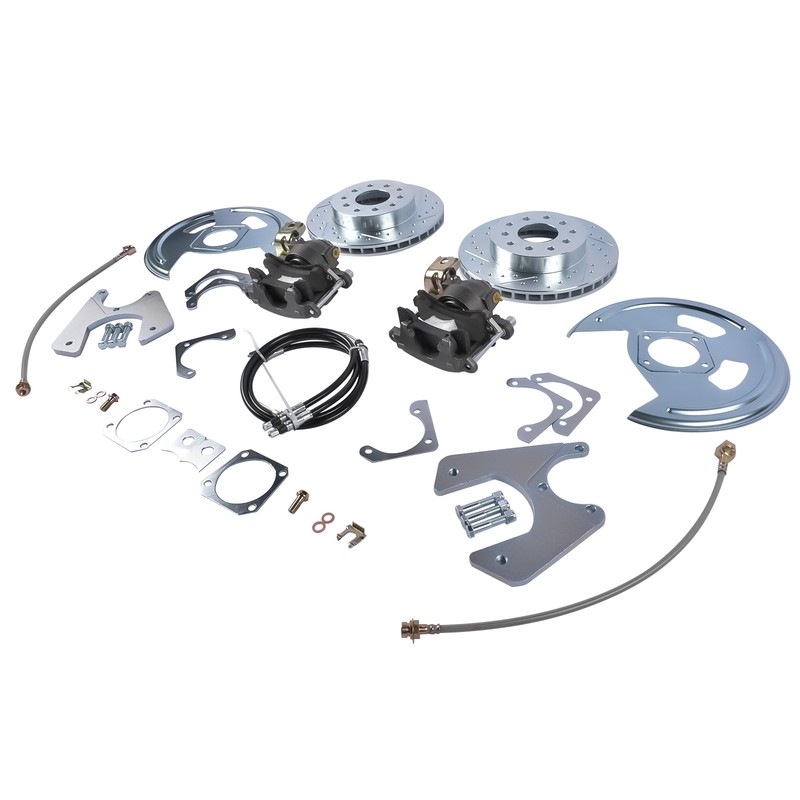 Rear Disc Conversion Cross Drilled and Slotted Rotors Fits 1970-1981 GM F-Body