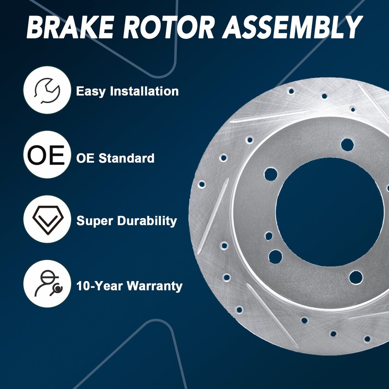 Front Drilled Slotted Brake Disc Rotors for 2007 - 2009 Pontiac G5 2004 - 07 Ion gallery