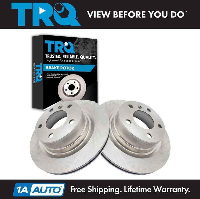 TRQ Rear Brake Rotors Set For 2008-2013 BMW 128i