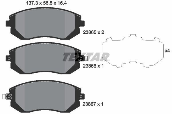 TEXTAR Brake Discs Rotors & Pads Front & Rear Braking Service Set Fits Subaru gallery