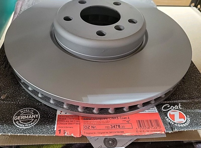 Zimmermann 150.3478.20 Coat Z Vented Disc Brake Rotor BMW