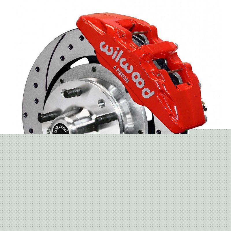 Wilwood For Ford Mustang 65-69 Brake Kit Dynapro 6 Hub Drill Front 12.19in Red