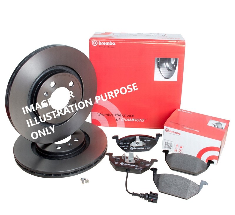 FOR VOLKESWAGEN Polo 1.2 MK 4BREMBO FRONT BRAKE DISCS 256MM & BRAKE PADS SET