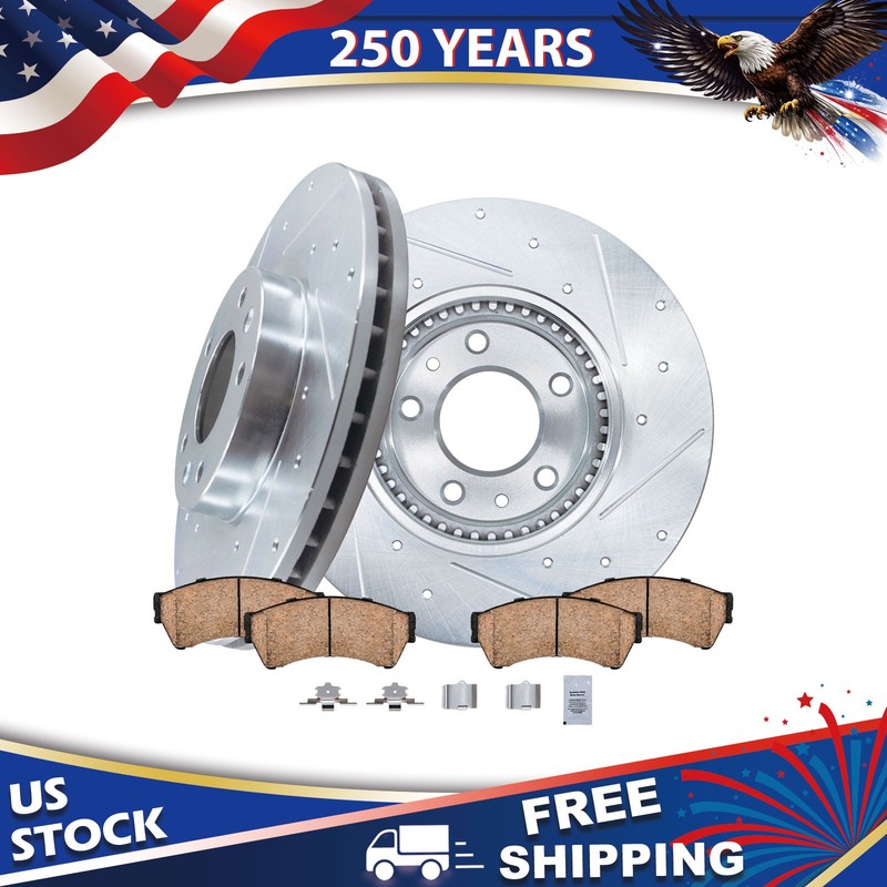 Front Brake Rotors & Brake Pads for 2006-2012 Fusion MKZ Mazda 6 Mercury Milan