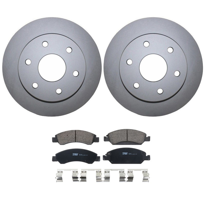 Front Brake Kit 305mm Rotors & TRW Pro Ceramic Pad Set For Silverado Sierra 1500 gallery