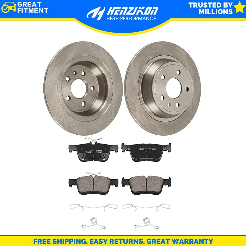 Rear Disc Rotors Ceramic Brake Pads Kit for 2013 – 2016 Ford Fusion Lincoln MKZ