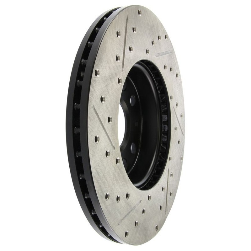 StopTech 127.33110L Front Left Drilled Brake Rotor for 10-19 A3 / 05-19 VW Jetta gallery