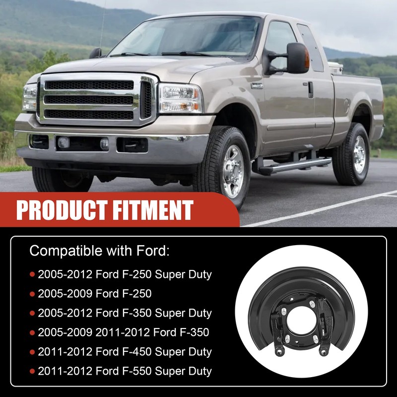 Rear Left & Right Loaded Brake Backing Plate For Ford F-Series 2005-2012 926-272 gallery