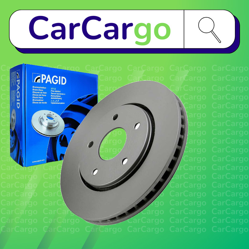 Pagid Vented Front Brake Discs Pair Chrysler Grand Voyager 3.3 2008-2024 302 mm