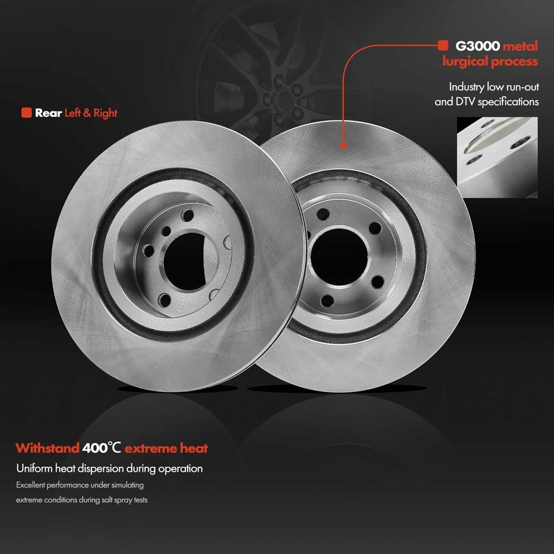 Rear Side Disc Brake Rotors for BMW F25 F26 X3 2011-2017 X4 2015 2016 2017-2018 gallery
