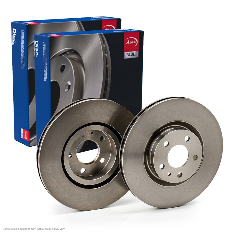 2X APEC Front Brake Discs for FIAT TIPO Estate 2016- 284mm Vented SDK6172