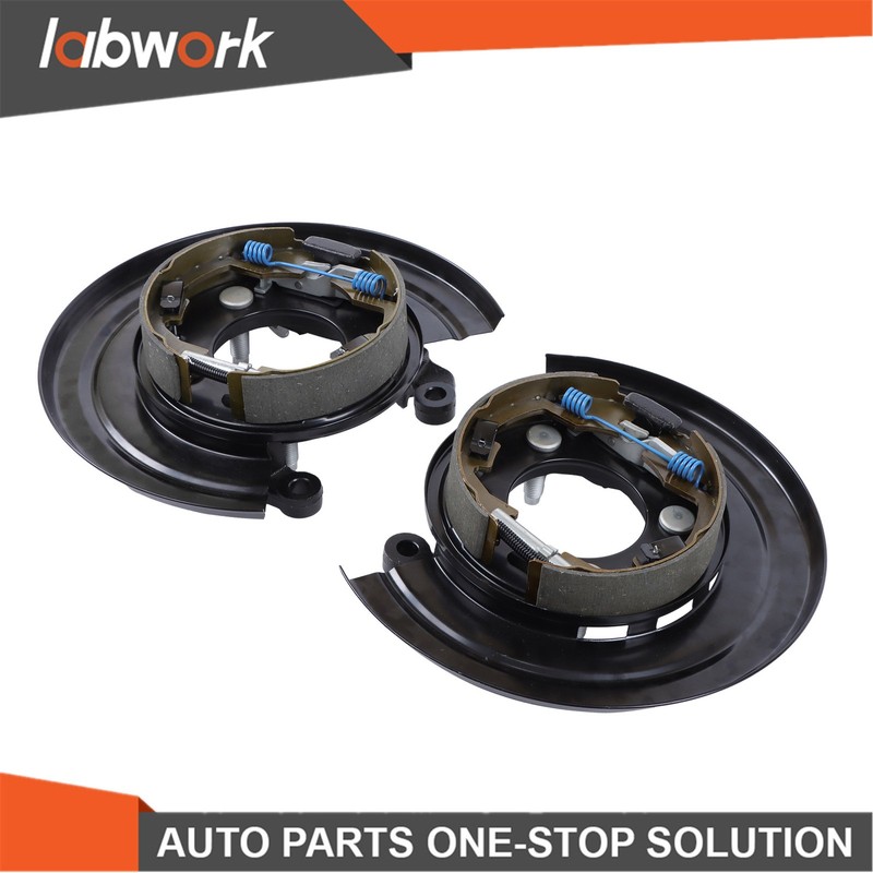 Labwork Rear Left and Right Loaded Brake Backing Plate for Select Ford Models gallery