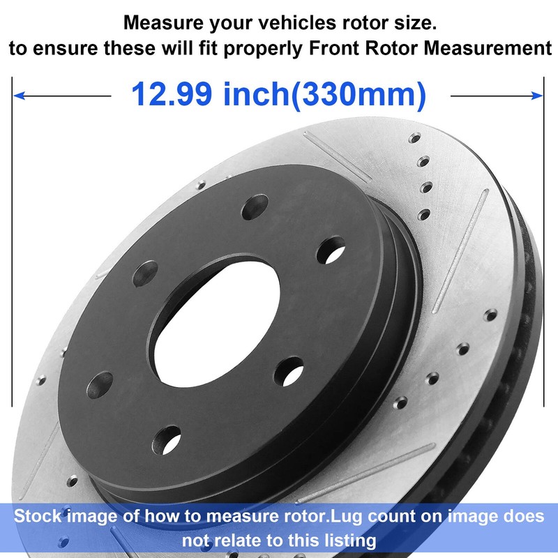 Fit Chevrolet Silverado & GMC Sierra 1500 Brake Rotors with Pads Front 330mm gallery