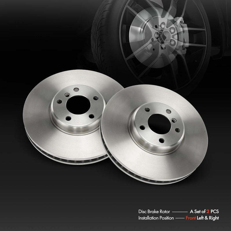 Disc Brake Rotors for BMW 535i GT xDrive 2011-2017 740Li Front Left & Right Side gallery