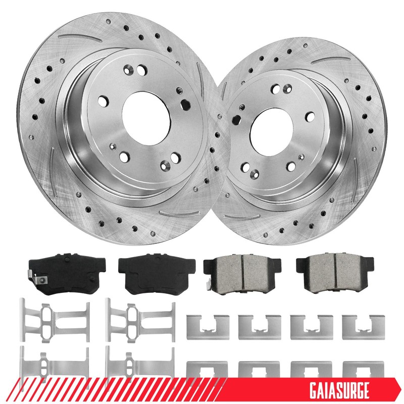 REAR Disc Brake Disc Rotors Ceramic Pads Kits for Honda Accord Acura ILX 2016