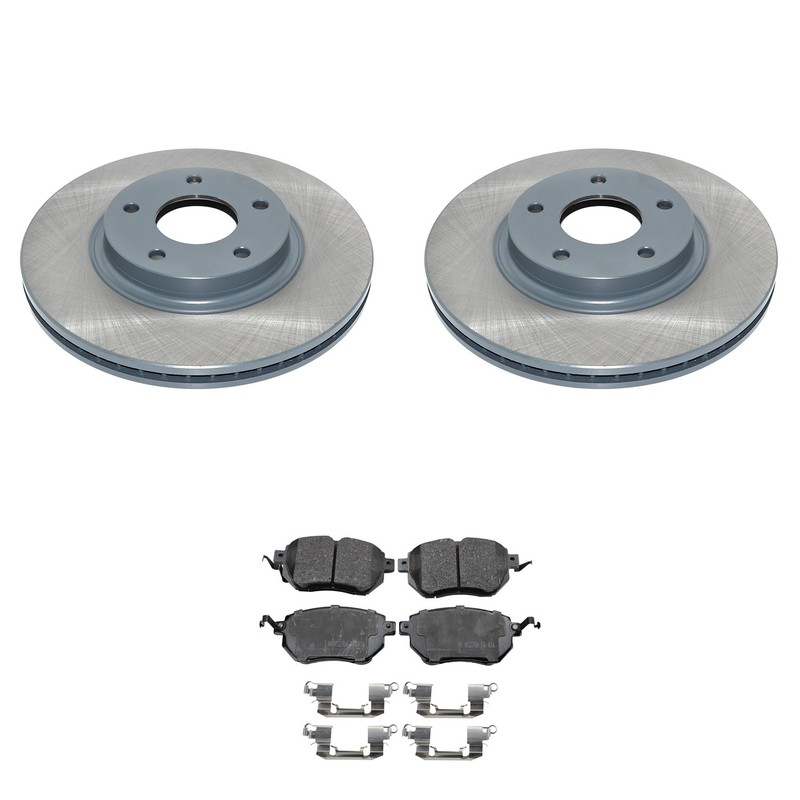DuraGo Front Rotors Akebono ProACT Ceramic Disc Brake Pads Kit For Altima Maxima