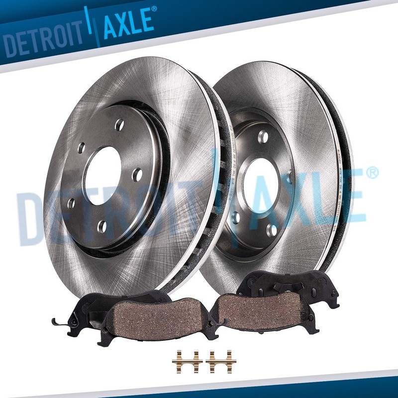 Front Disc Brake Rotors + Ceramic Pads for 1995 1996 1997 Ford Crown Victoria