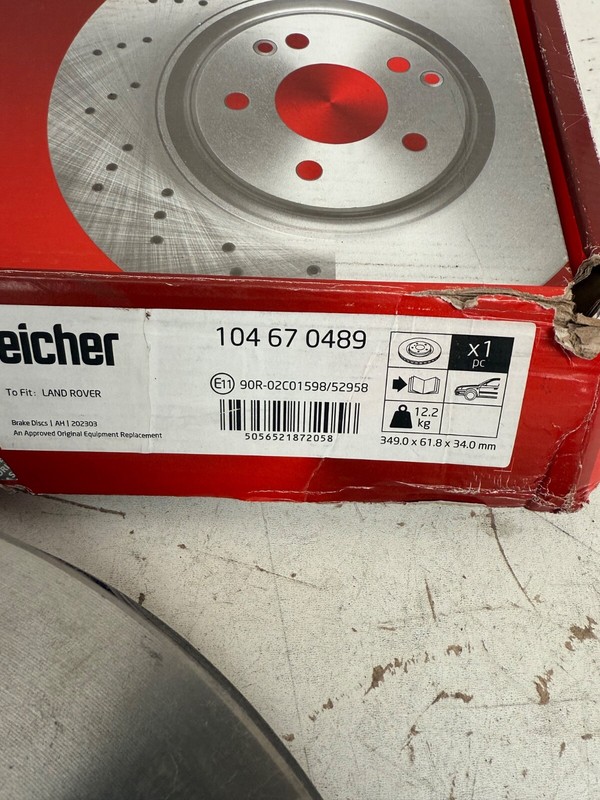 Front Brake Disc x1 349mm for RANGE ROVER L405 L494 L462 EICHER 104670489 gallery