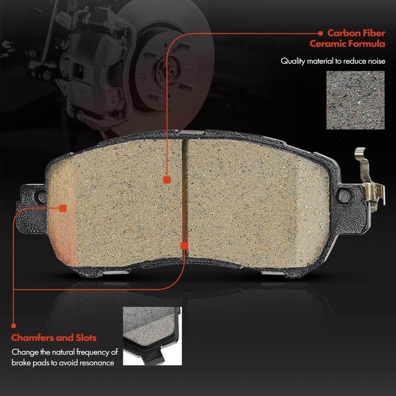 6Pcs Front Disc Brake Rotor & Ceramic Brake Pad for Nissan Kicks 2018-2022 Versa gallery