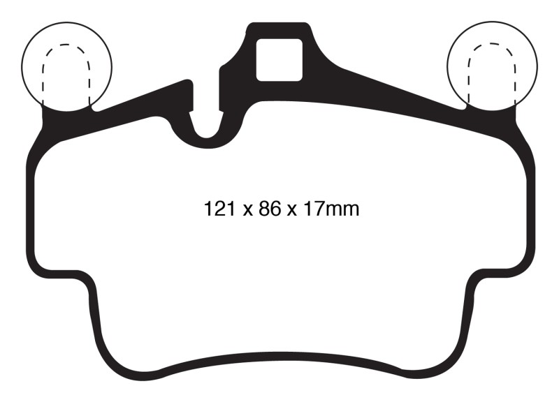 EBC 07-08 Porsche 911 (997) (Cast Iron Rotor only) 3.6 Carrera 2 Redstuff Front