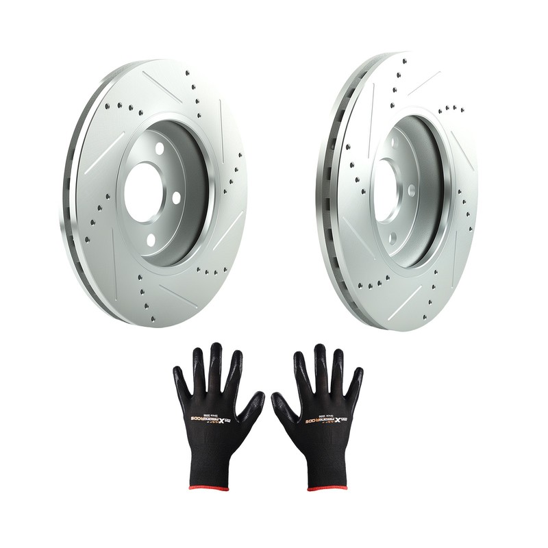 Front Drilled Brake Rotors Set for Pontiac G5 2007-09/G6 2005-10/Pontiac 2006 gallery