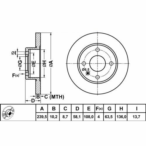 FITS FORD ESCORT II III IV 81 86 EXPRESS ORION I II 75-90 – FRONT BRAKE DISCS