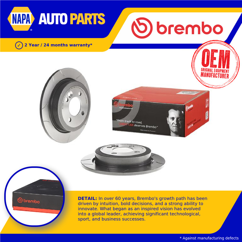 2x Brake Discs Pair Rear 259mm 08.9163.75 Brembo Set 34211503070 Quality New