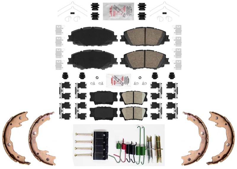 For Toyota Camry 2018-2025 Base FWD Model Front & Rear Disc Brake Pads Parking