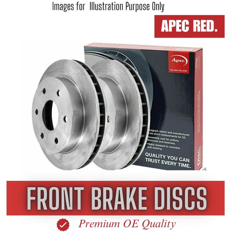 Brake Discs Pair Front FOR FIAT 500 105bhp 900 13->ON Petrol 312 Apec