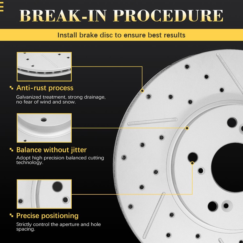 Front Rear Drilled Brake Rotors Pads For Toyota Sienna Highlander Lexus RX350 gallery