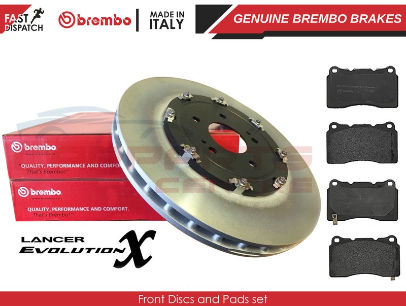 FOR MITSUBISHI LANCER EVO X 10 FRONT BREMBO 2 PIECE BRAKE DISCS & PADS SET 350mm
