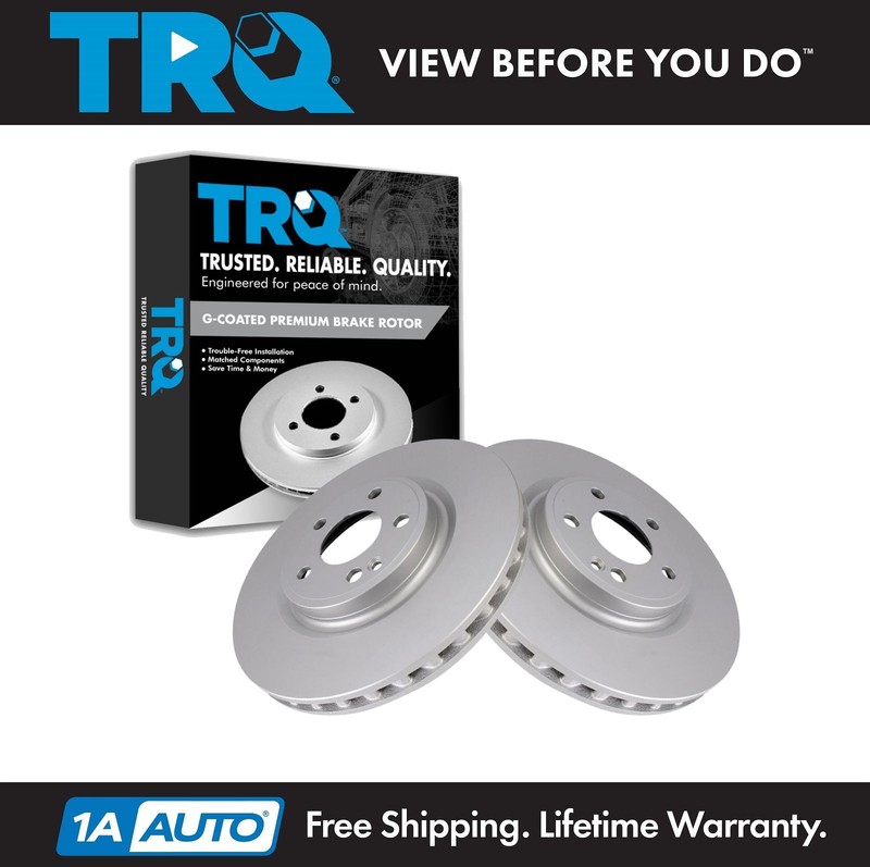 TRQ Front Brake Rotor Set Fits 2014-2019 CLA250 2015-2020 GLA250 2017-2019 QX30