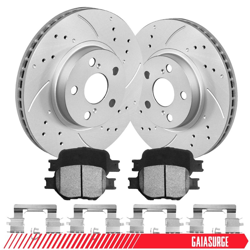 FOR 05-10 Scion tC 2000-2005 Toyota Celica Front Drilled Rotors Brake Pads Kit