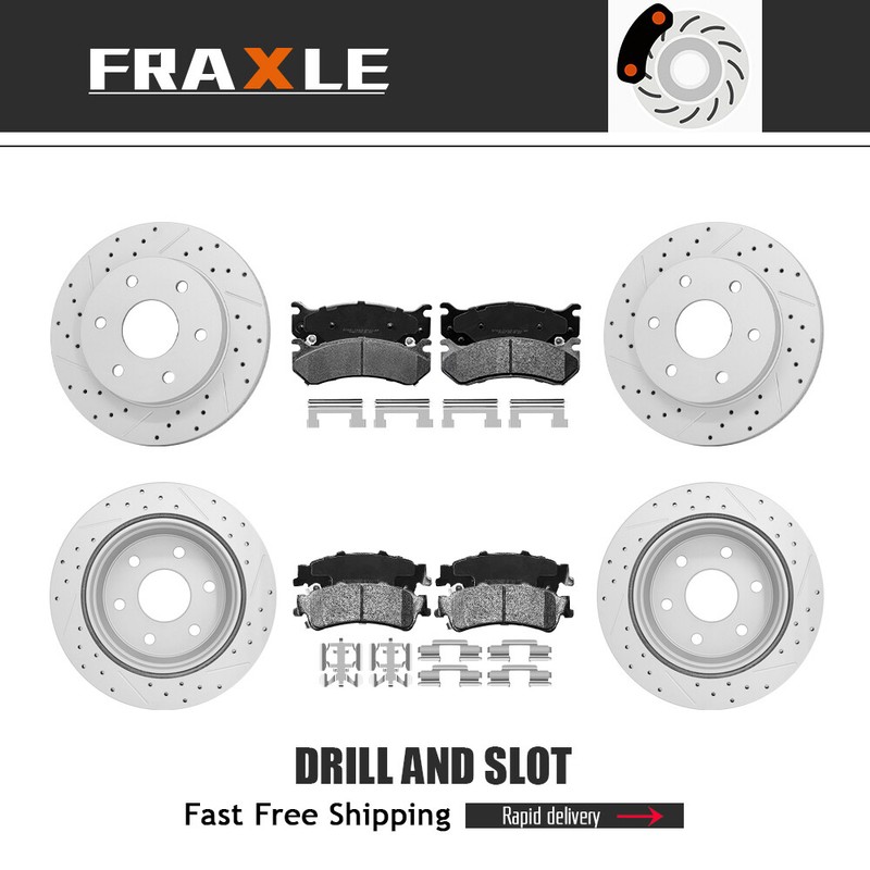 Front Rear Brake Rotor And Ceramic Pad Kit For Gmc Silverado 1500 Sierra Tahoe