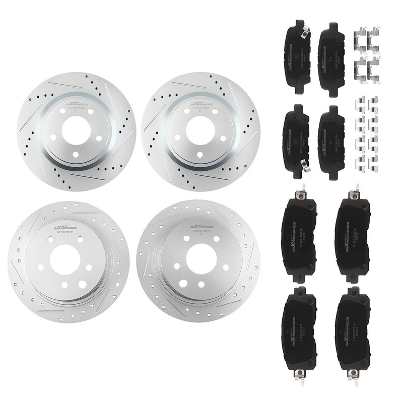 Front Rear Brake Rotors+Ceramic Pads Kit for Nissan Altima 13-23 S-31464 S31312