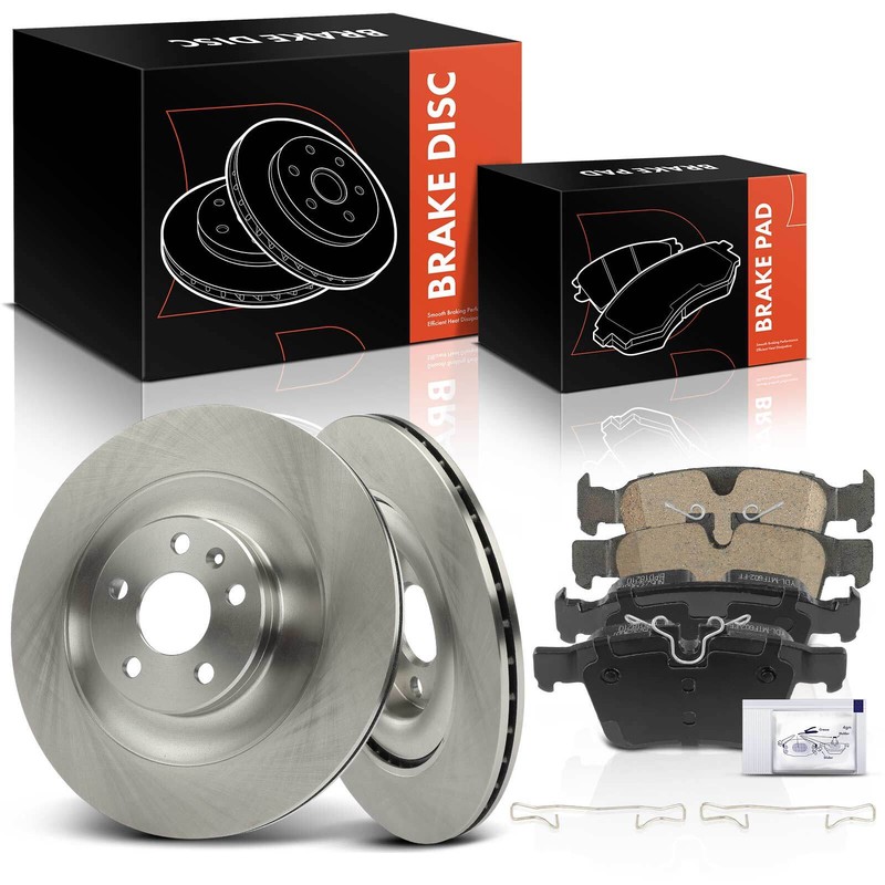 6x Rear Disc Brake Rotors +Ceramic Brake Pads for Volvo XC90 2016-2019 L4 2.0L