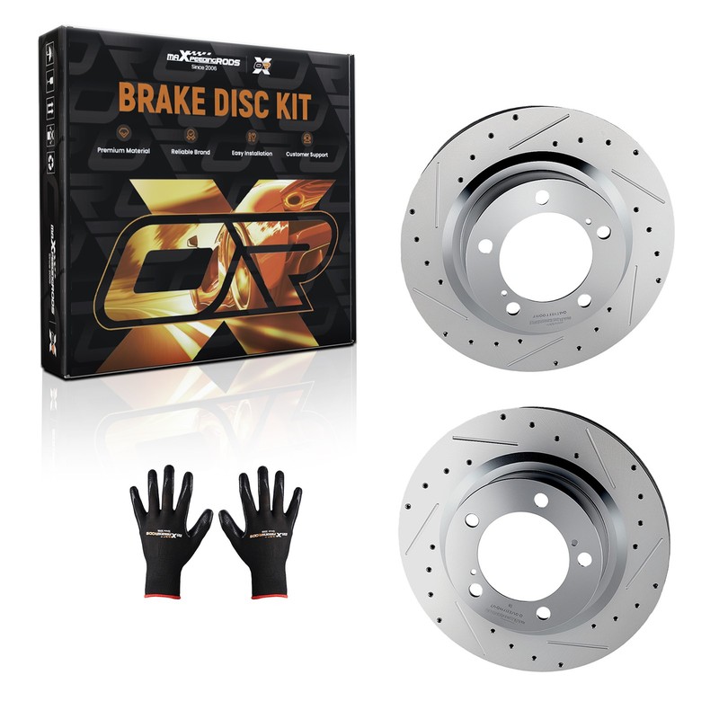 Front Drilled&Slotted Disc Brake Rotor For Toyota Sequoia 2008-22/Tundra 2007-21 gallery