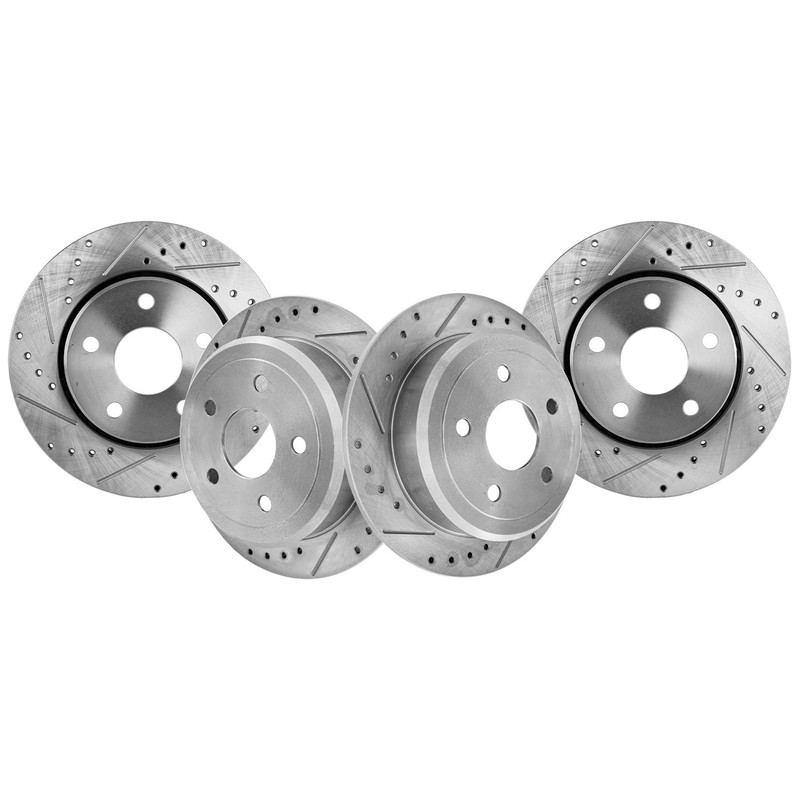 Front & Rear Brake Disc Rotors for Jeep Wrangler JK 2018
