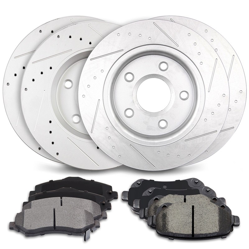 FRONT & REAR ROTORS + BRAKE PADS FOR DODGE GRAND CARAVAN JOURNEY CHRYSLER OLDS. gallery