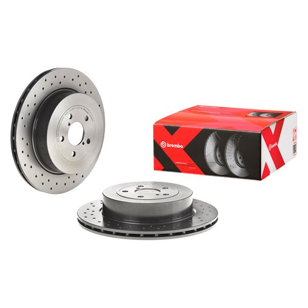 For Subaru Impreza 04 Brake Rotor Premium Xtra Cross Drilled UV Coated 1-Piece