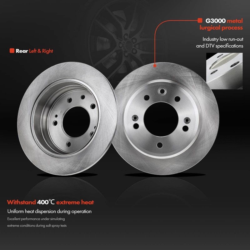 Disc Brake Rotors & Brake Pads for Hyundai Elantra 2011-2012 2.0L Front & Rear gallery