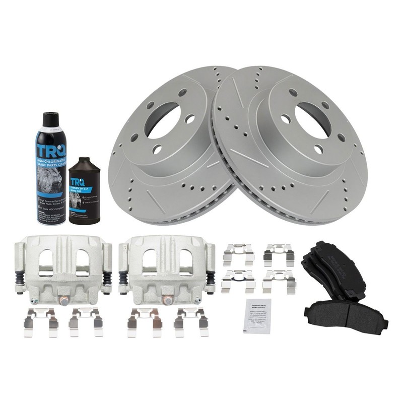 TRQ Performance Front Brake Pad & Rotor Kit Fits 2001-2011 Ford 2003-2009 Mazda gallery