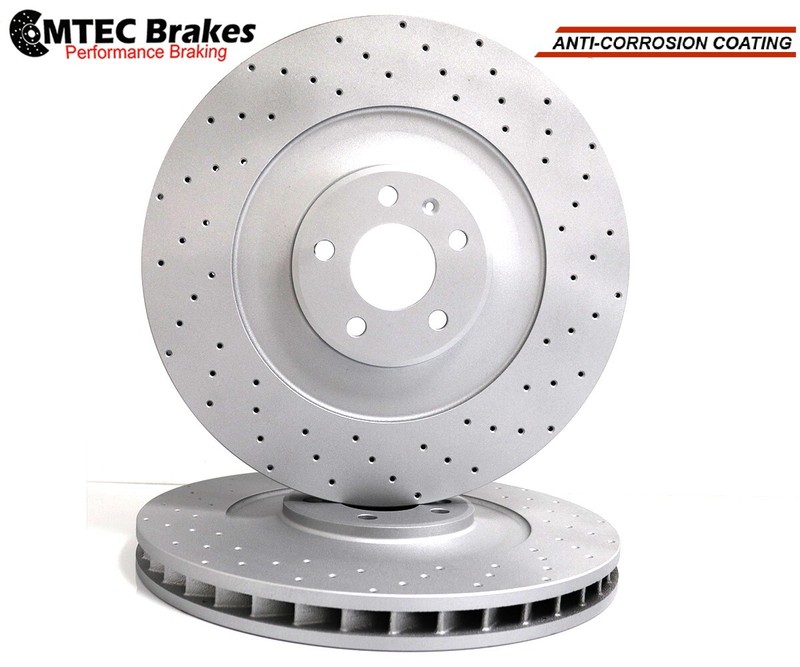 Audi A8 S8 5.2 FSI Quattro 06-10 Rear Cross Drilled Disc Brakes 335mm