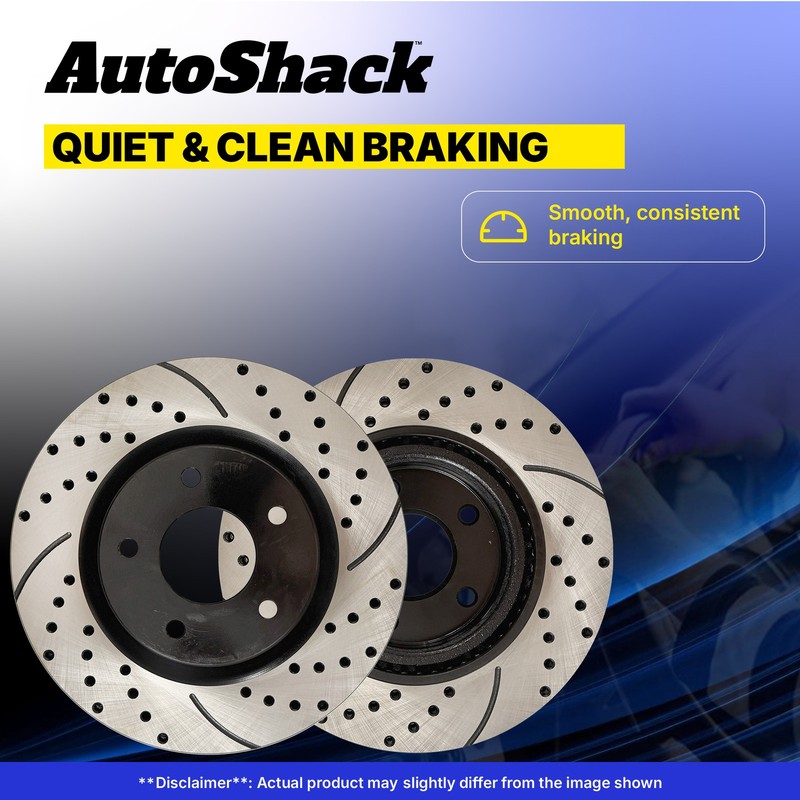 Front Rear Drilled Slotted Brake Rotors for 2008-2016 Dodge Grand Caravan gallery