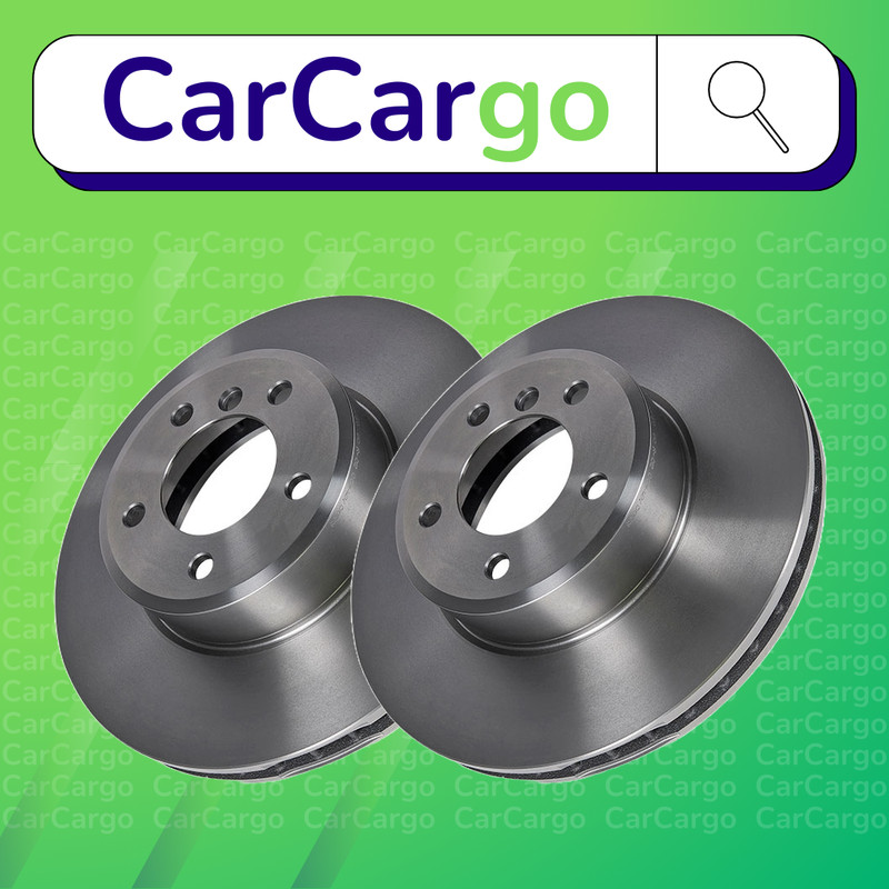 Premium Vented Front Brake Discs Pair BMW 5 Series 530xi 2004-2010 324 mm